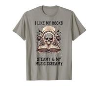I Like My Books Steamy and My Music Screamy Spicy Book Smutt Camiseta