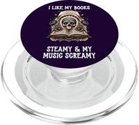 I Like My Books Steamy & My Music Screamy Spicy Dark Romance PopSockets PopGrip para MagSafe