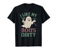 I Like My Boo's Dirty Funny Ghost Holding Martini Halloween Camiseta