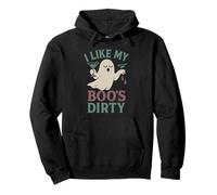 I Like My Boo's Dirty Funny Ghost Holding Martini Halloween Sudadera con Capucha