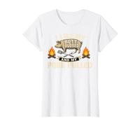 I Like My Butt Rubbed and My Pork Pulled BBQ Party Funny Camiseta gráfica económica, Mujer, Blanco, M