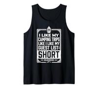 I Like My Camping Trips Lista Corta de Invitados Funny Wilderness Camiseta sin Mangas