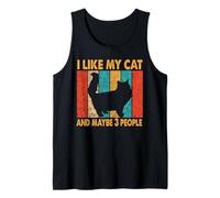 I Like My Cat & Maybe 3 People Vintage Persian Cats Kitten Camiseta sin Mangas