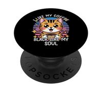 I Like My Coffee Black Like My Soul PopSockets PopGrip Adhesivo