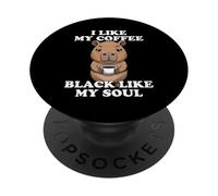 I Like My Coffee Black Like My Soul PopSockets PopGrip Adhesivo