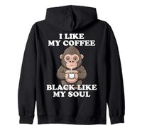 I Like My Coffee Black Like My Soul Sudadera con Capucha