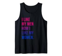 I Like My Men How I Like My Women Bisexual Pride Bi Pride Camiseta sin Mangas
