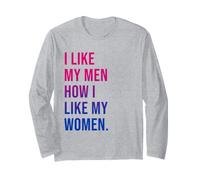 I Like My Men How I Like My Women Bisexual Pride Bi Pride Manga Larga
