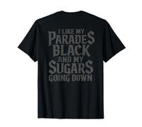 I Like My Parades Black and My Sugars Going Down EMO Goth Camiseta
