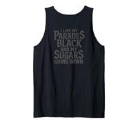 I Like My Parades Black and My Sugars Going Down EMO Goth Camiseta sin Mangas