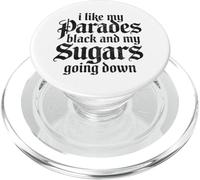 I Like My Parades Black and My Sugars Going Down EMO Goth PopSockets PopGrip para MagSafe