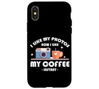 I LIKE MY PHOTOS HOW I LIKE MY COFFEE INSTANT Carcasa para iPhone X/XS