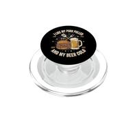 I Like My Pork Pulled and My Beer Cold Maestro Parrilla PopSockets PopGrip para MagSafe