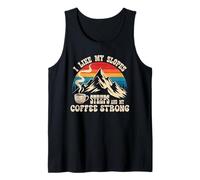 I Like my Slopes steep and my Coffee Strong Camiseta sin Mangas