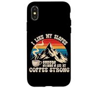 I Like my Slopes steep and my Coffee Strong Carcasa para iPhone X/XS
