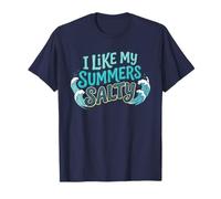 I Like My Summers Salty Beach Lover Ocean Cute Vacation Camiseta