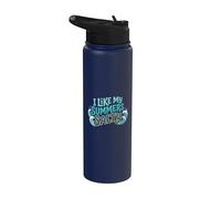 I Like My Summers Salty Beach Lover Ocean Cute Vacation Stainless Steel Insulated Water Bottle