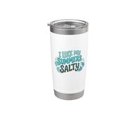 I Like My Summers Salty Beach Lover Ocean Cute Vacation Vaso térmico de acero inoxidable de doble pared