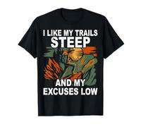 I Like My Trails Empinada Senderismo Montaña Senderismo Amante Avent Camiseta