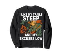 I Like My Trails Empinada Senderismo Montaña Senderismo Amante Avent Sudadera