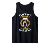 I Like My Water with Barley and Hops Craft Beer Humor Camiseta sin Mangas