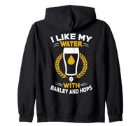 I Like My Water with Barley and Hops Craft Beer Humor Sudadera con Capucha