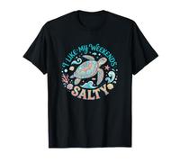 I Like My Weekends Salty Sea Turtle Beach Lover Camiseta