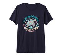 I Like My Weekends Salty Sea Turtle Beach Lover Camiseta Premium