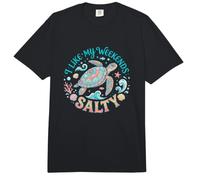 I Like My Weekends Salty Sea Turtle Beach Lover Comfort Colors Adult Heavyweight T-Shirt