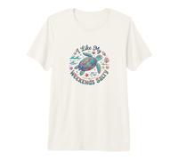 I Like My Weekends Salty Sea Turtle Lovers Beach Vacation Camiseta Premium
