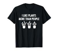 I Like Plants More Than People Funny Introverts Plant Lover Camiseta
