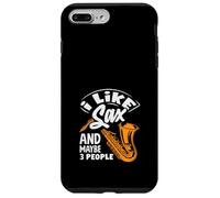 I Like Sax and 3 People Funny Saxofón Musical Intrument Carcasa para iPhone 7 Plus/8 Plus