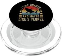 I Like Sharks and Maybe 3 People Shark Lover Retro Dichos PopSockets PopGrip para MagSafe