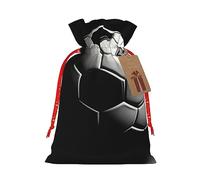 I Like Soccer - Bolsa de regalo de Navidad con cordón y atractivo rústico, perfecta para todas tus necesidades de regalo