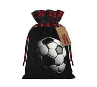 I Like Soccer Patchwork - Bolsa de regalo de arpillera con cordón, bolsa de regalo textil artesanal para todas las ocasiones festivas