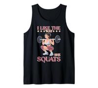 I Like The Way She Squats Pareja de Gimnasio Marido Esposa Camiseta sin Mangas