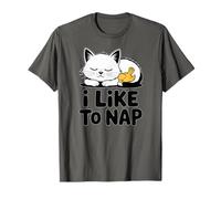 I Like to Nap Cat and Bird Time for a Siesta Camiseta