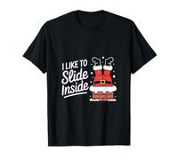 I Like To Slide Inside Santa Claus Humor Navidad Camiseta