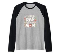 I Listen To Rap With My Mom Hijo de Bonding Music ---- Camiseta Manga Raglan