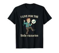 I Live For The Little Victories Teacher Gráfico Camiseta