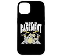 I’ll Be in The Basement Retro Drum Kit Music Artwork Carcasa para iPhone 13