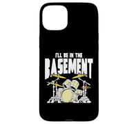 I’ll Be in The Basement Retro Drum Kit Music Artwork Carcasa para iPhone 15 Plus