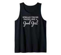 I Look Better Bent Over a Book Spread Those Pages Good Girl Camiseta sin Mangas