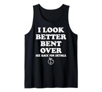 I Look Better Bent Over Book See Back for Details Peach Butt Camiseta sin Mangas