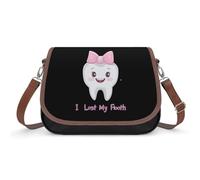 I Lost My First Tooth - Bolso bandolera de cuero para mujer