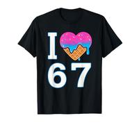 I Love 67 Meme Corazón 6 7 Merch Stuff Seis Siete Helado Camiseta