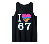 I Love 67 Meme Corazón 6 7 Merch Stuff Seis Siete Helado Camiseta sin Mangas