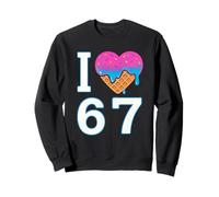 I Love 67 Meme Corazón 6 7 Merch Stuff Seis Siete Helado Sudadera