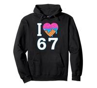 I Love 67 Meme Corazón 6 7 Merch Stuff Seis Siete Helado Sudadera con Capucha