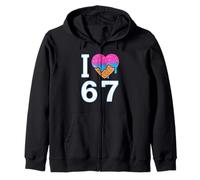 I Love 67 Meme Corazón 6 7 Merch Stuff Seis Siete Helado Sudadera con Capucha